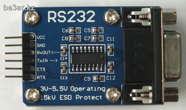 RS232 - TTL Модуль (SP3232) с разъемом СОМ-порта