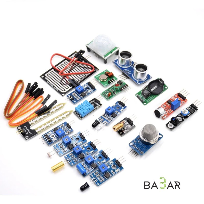 Набор из 16 датчиков и модулей для Arduino и Raspberry Pi