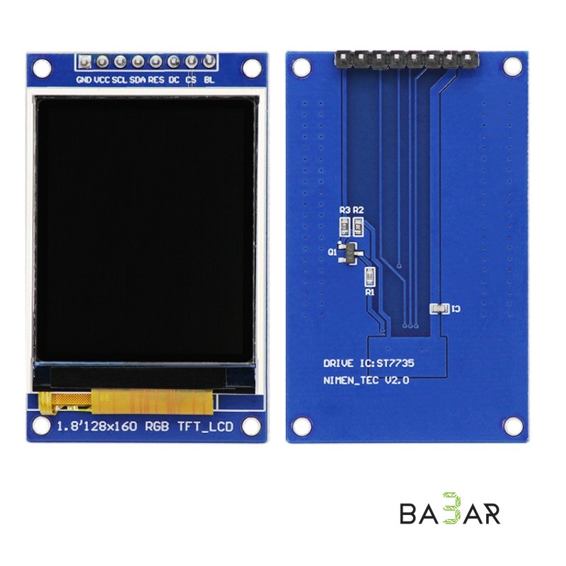 TFT-дисплей 1.8″ 128×160 на ST7735S, SPI