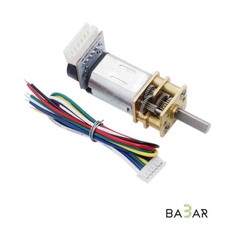 Мотор-редуктор N20 6V 105rpm с энкодером — DC-двигатель для Arduino