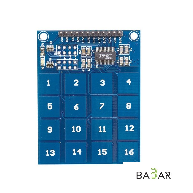 Сенсорная клавиатура TTP226 на 16 ёмкостных сенсоров для Arduino