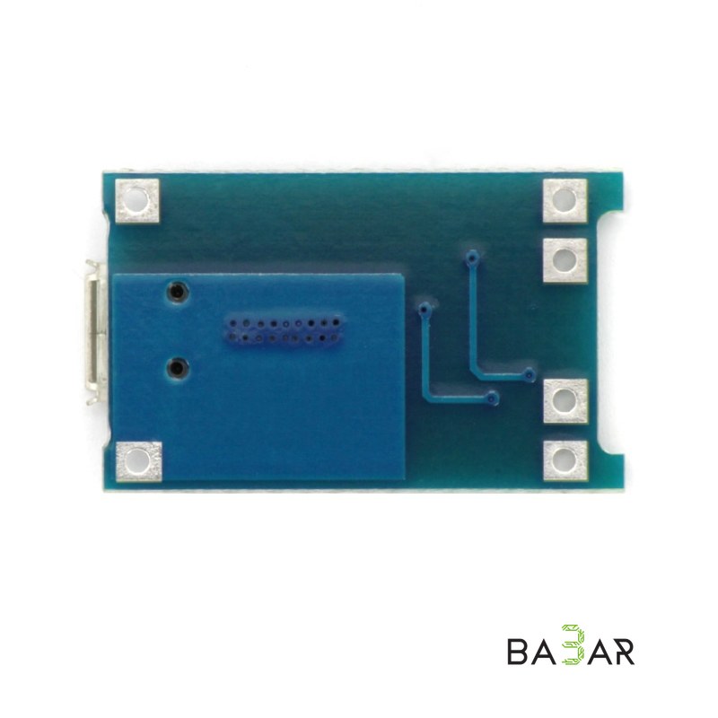 Модуль для заряда литий ионных аккумуляторов (5V, 1A) с разъёмом микро-USB.