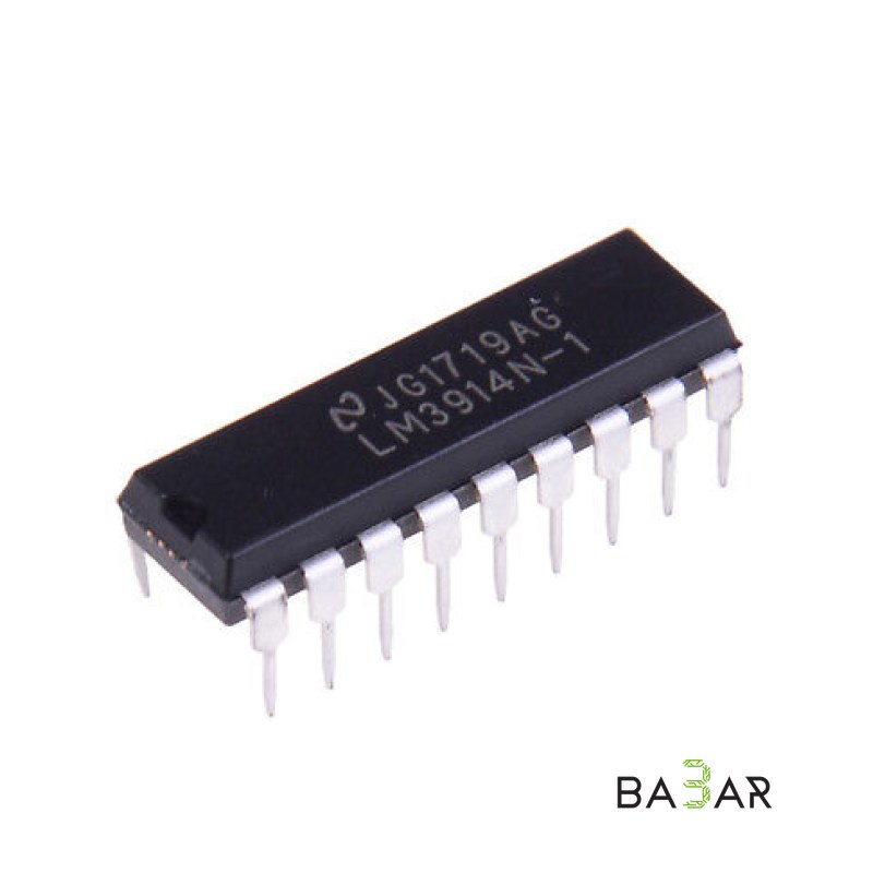 Драйвер светодиодной шкалы LM3914N-1/NOPB на 10 точек, DIP-18