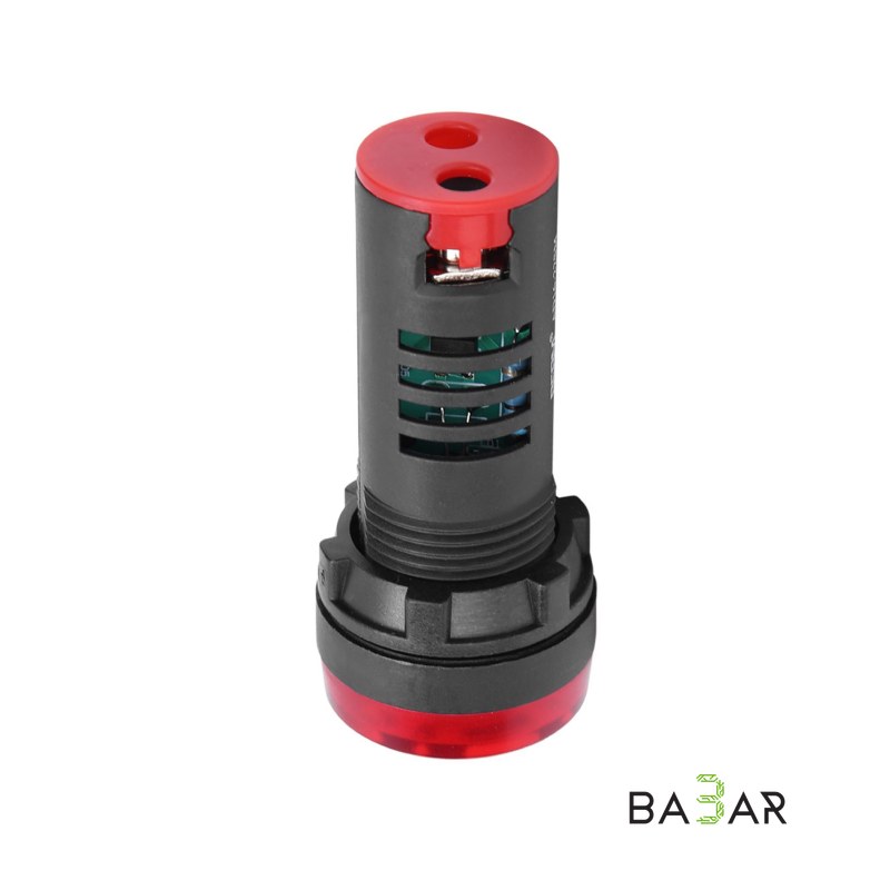 Светозвуковой индикатор AD16-22SM 12В красный, IP65