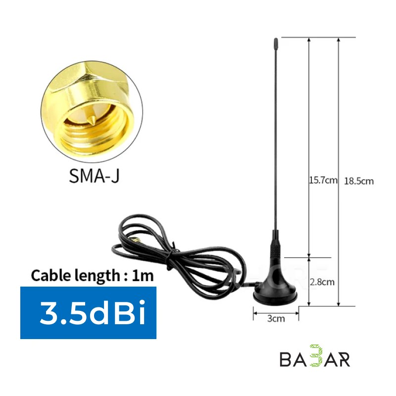 Антенна 433 МГц SMA Male, LoRa/Wi-Fi, всенаправленная, 3.5 dBi