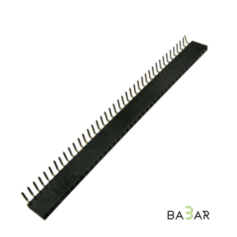 Гнездо для плат RUICHI PBS-1x40R (PBS-40R), шаг 2.54 мм, 40 контактов