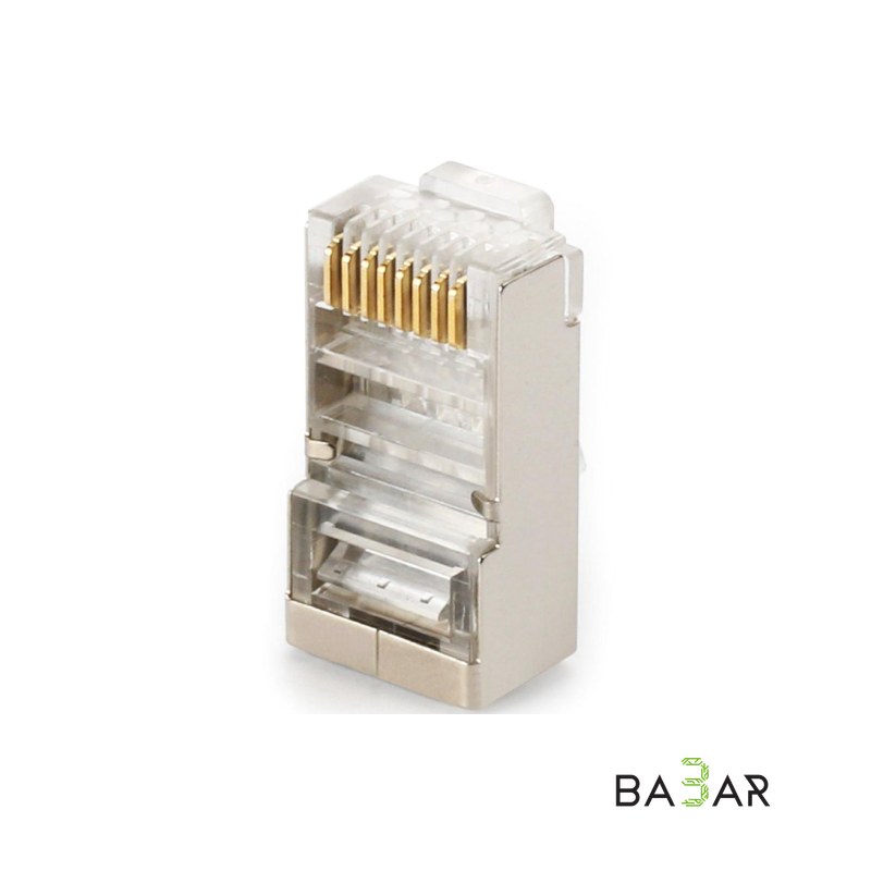 Экранированный коннектор RJ-45 AMP Cat6e (8P8C, позолота)